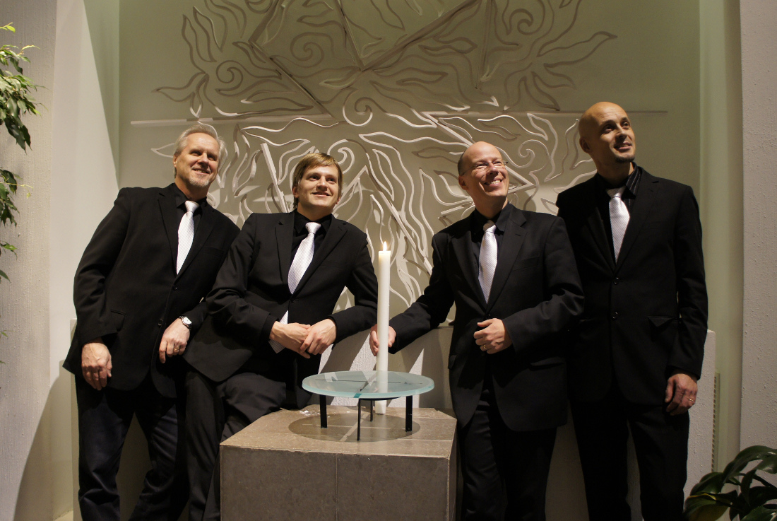 Neljä kanttoria: Hannu-Pekka Heikkilä, Hannu Lehtikangas, Hannu Niemelä ja Pekka Soranummi.